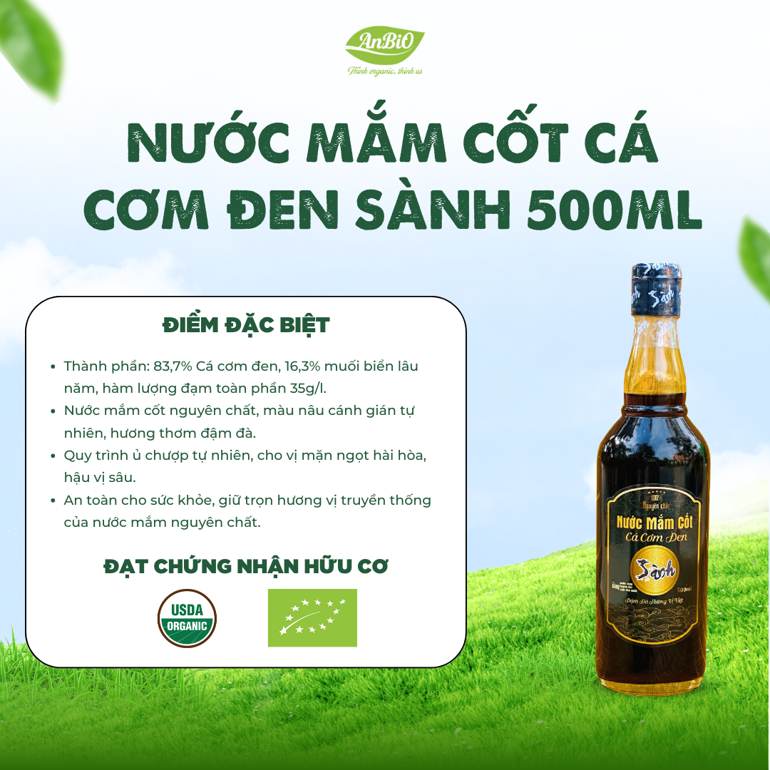 NƯỚC MẮM CỐT CÁ CƠM ĐEN 500ML Sành