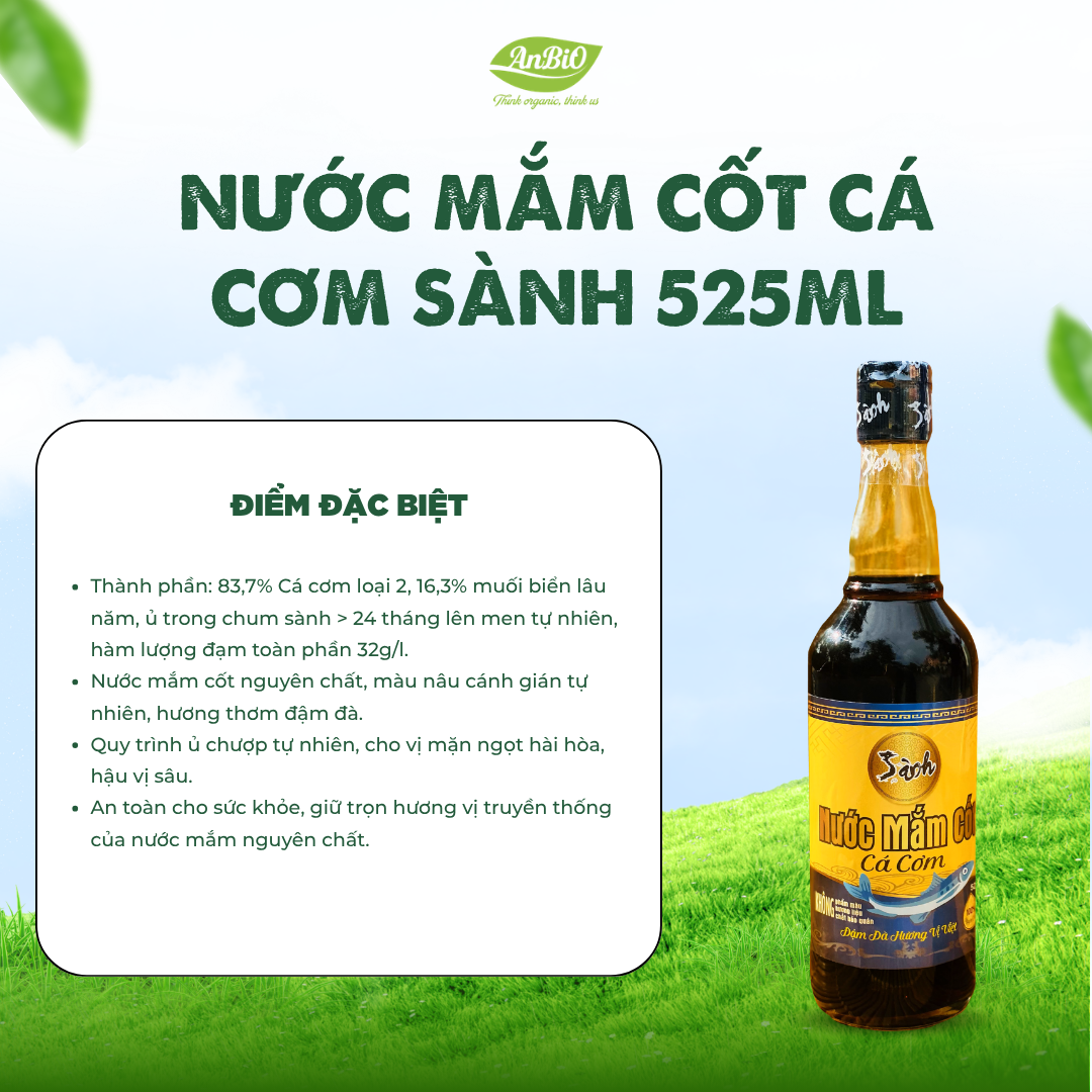 NƯỚC MẮM CỐT CÁ CƠM 525ML Sành