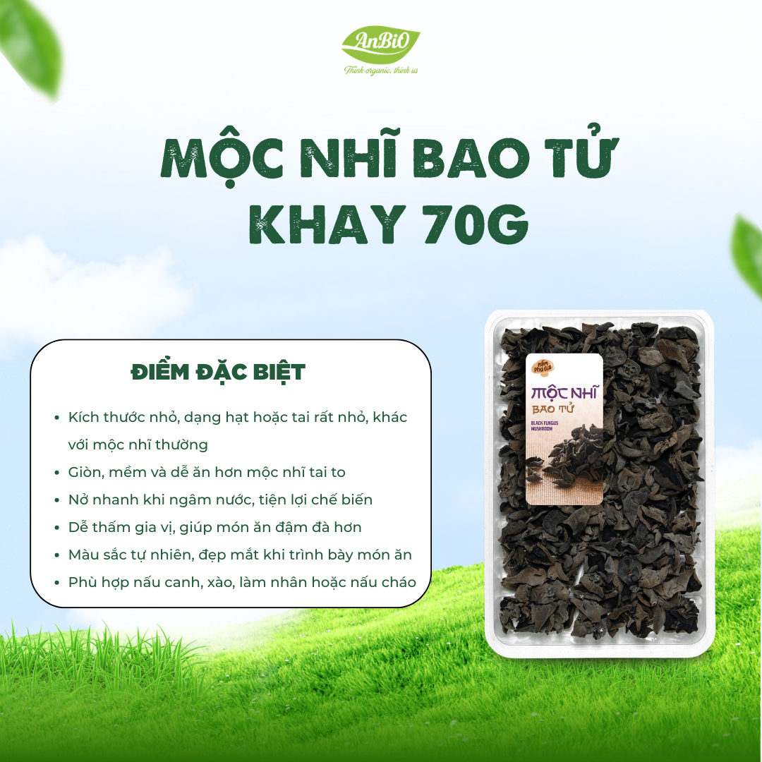 Mộc Nhĩ bao tử khay 70g/200g
