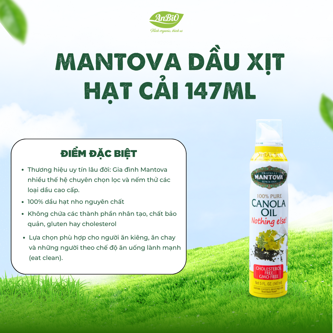 Mantova Dầu xịt hạt cải 147ml