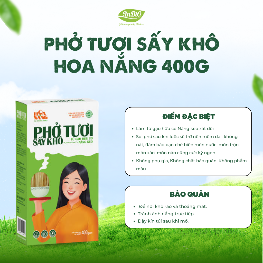 Phở tươi sấy khô Hoa Nắng 400g