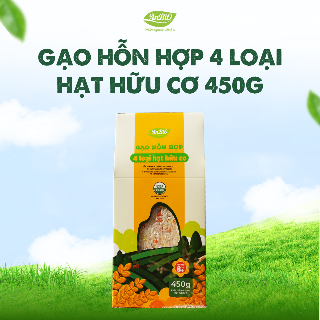 Gạo hỗn hợp 4 loại hạt hữu cơ