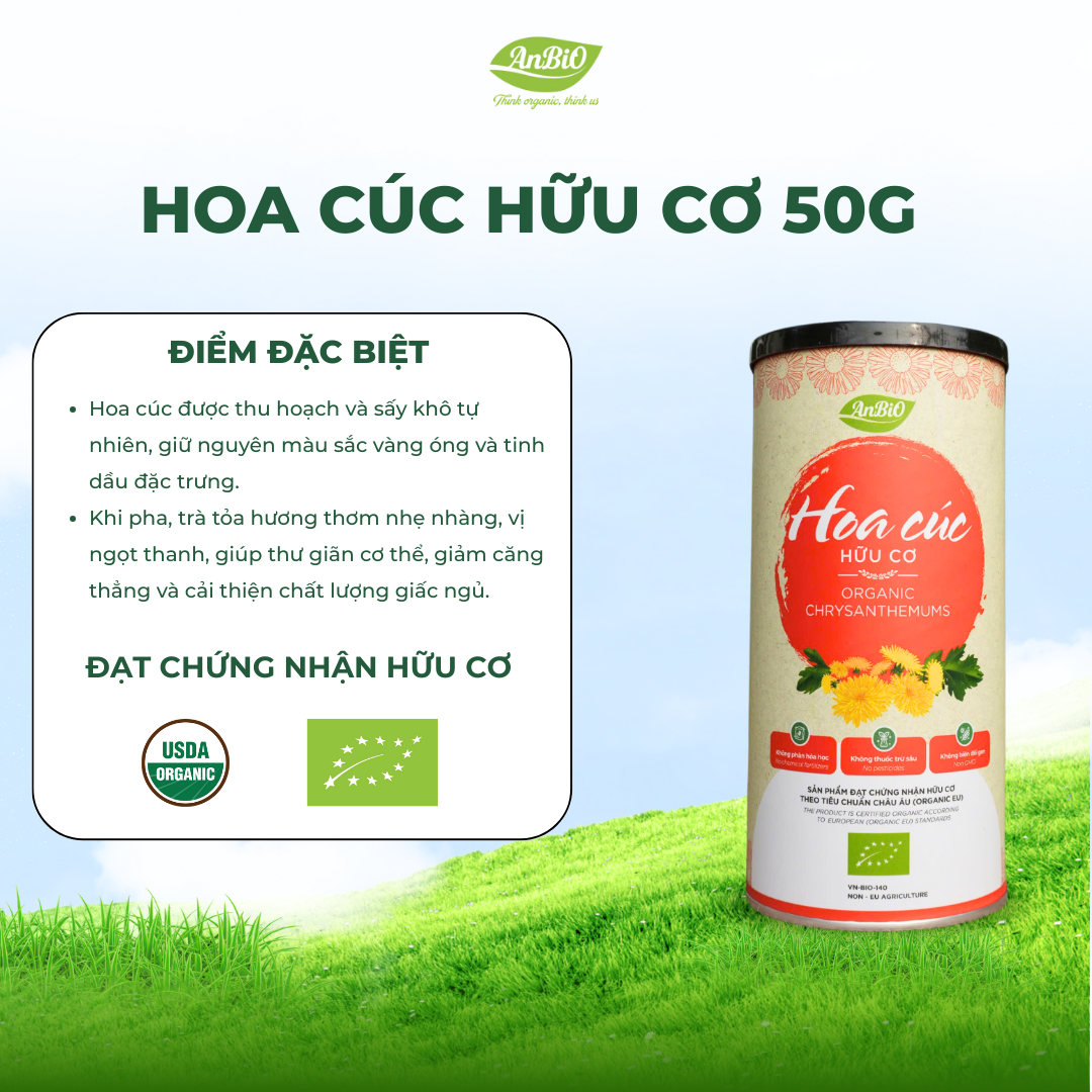 Trà hoa cúc hữu cơ Anbio 50g
