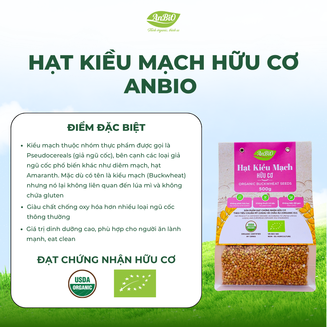 Hạt kiều mạch hữu cơ AnBiO 500g
