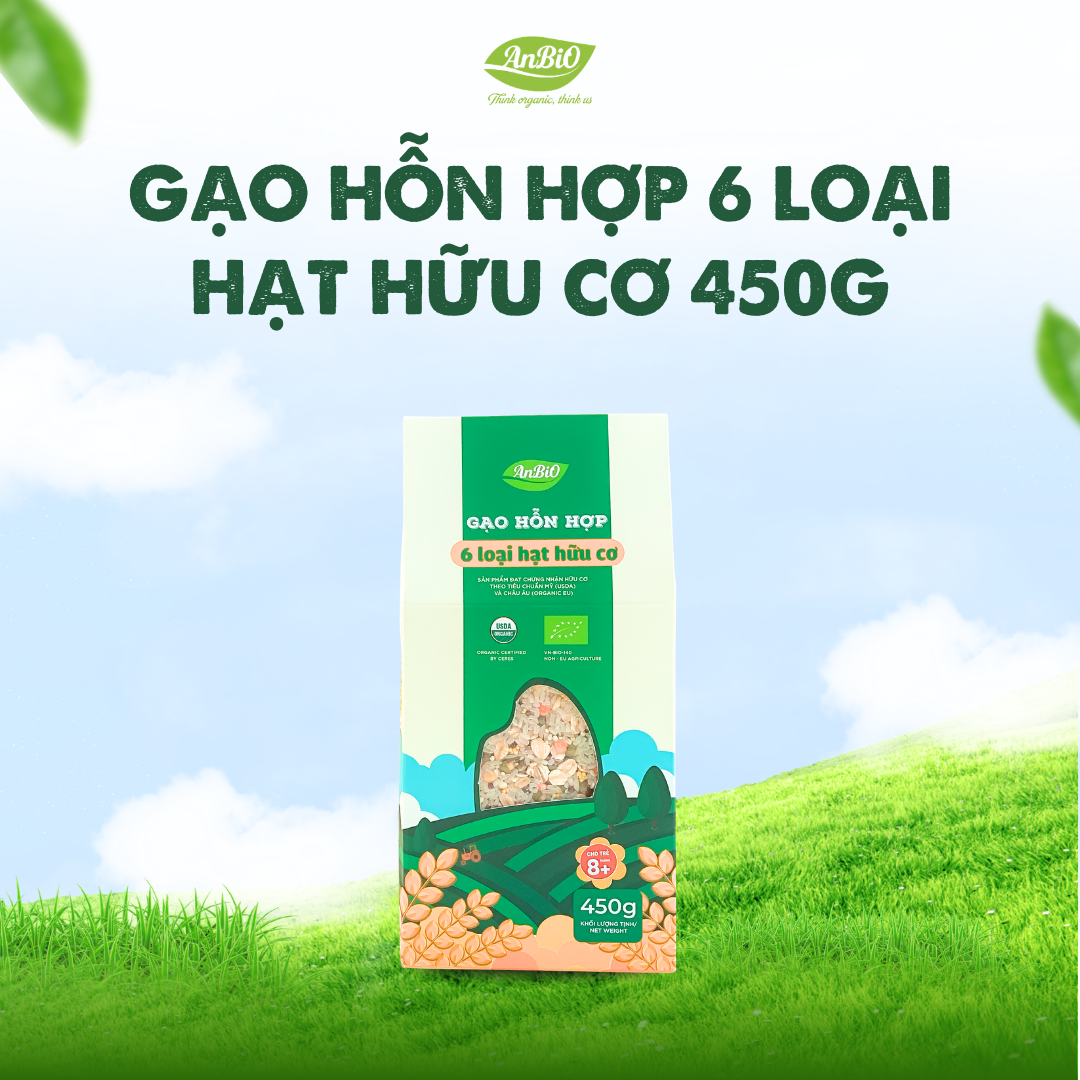 Gạo hỗn hợp 6 loại hạt hữu cơ