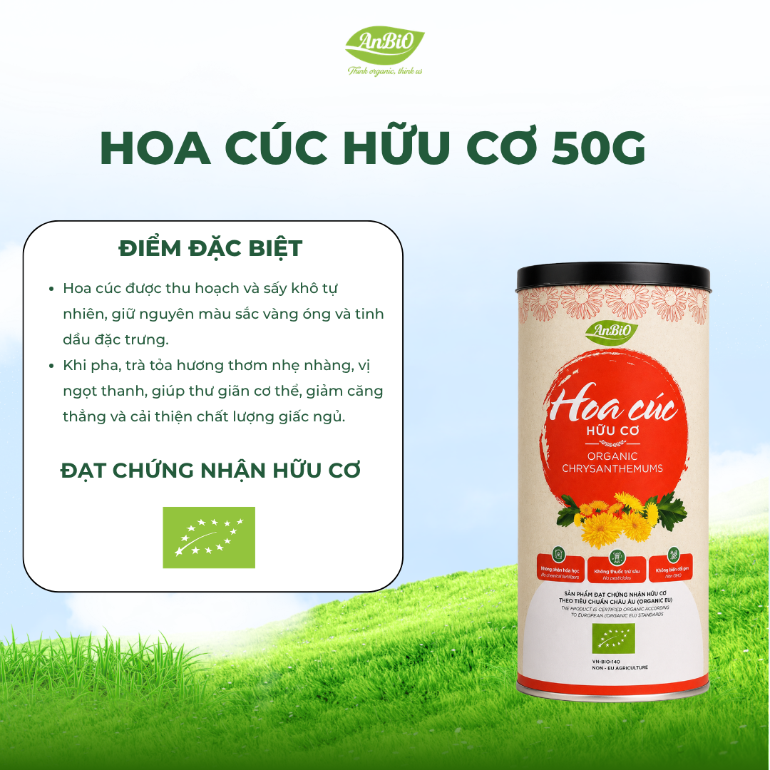 Trà hoa cúc hữu cơ Anbio 50g