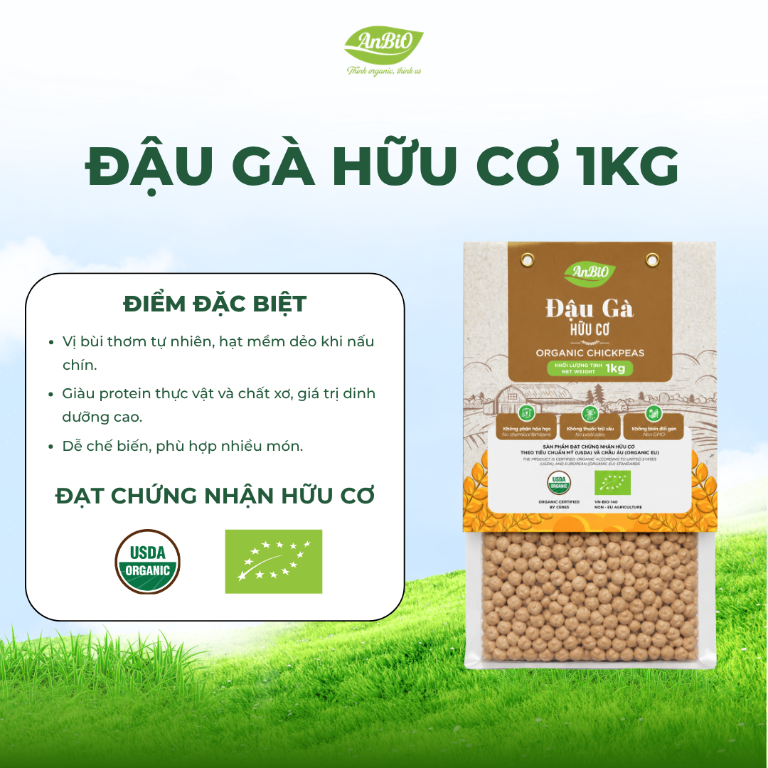 Đậu gà hữu cơ Anbio 1kg
