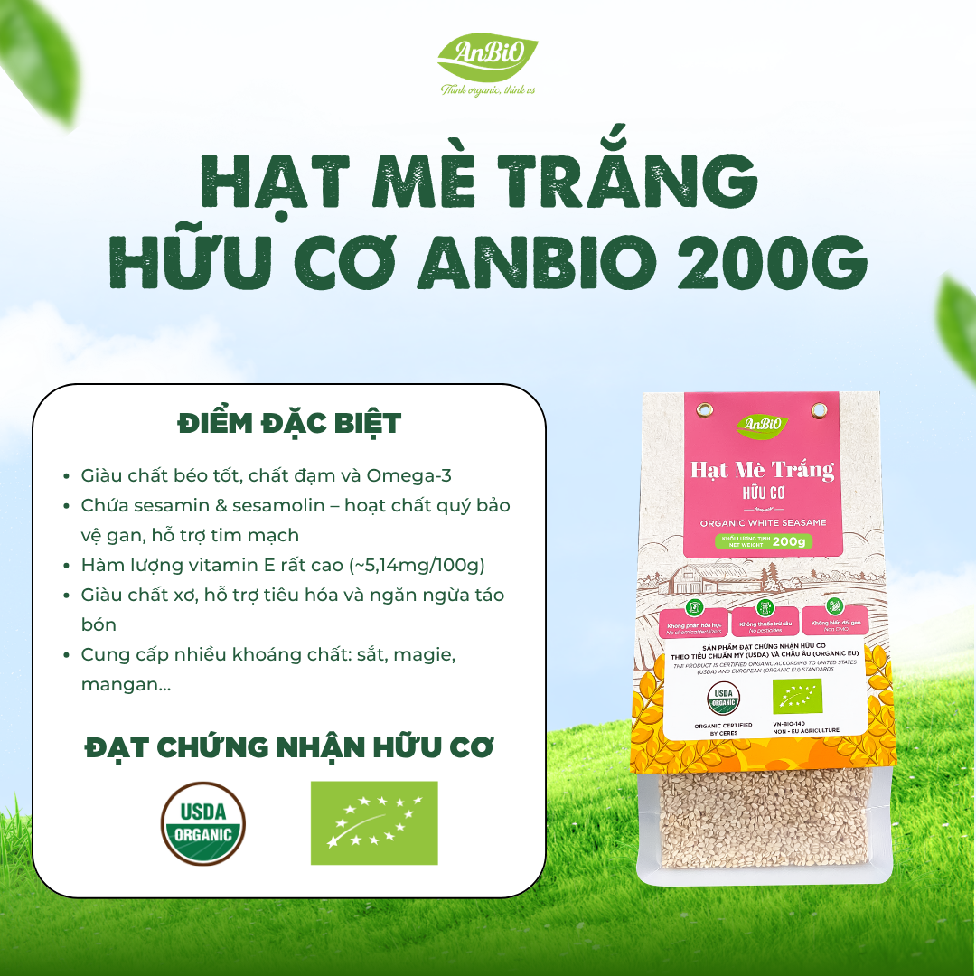 Mè trắng hữu cơ Anbio 200g