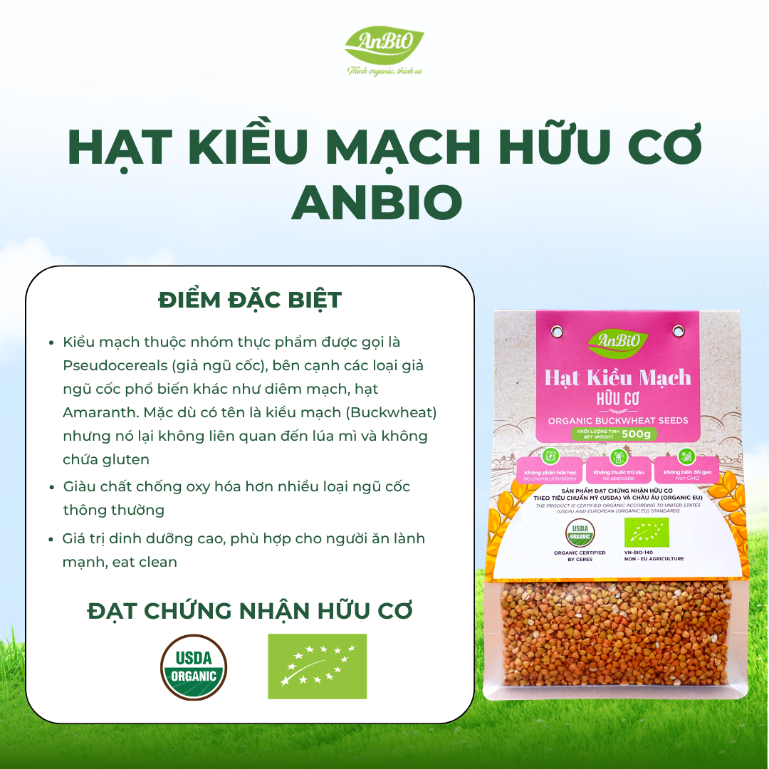 Hạt kiều mạch hữu cơ AnBiO 500g