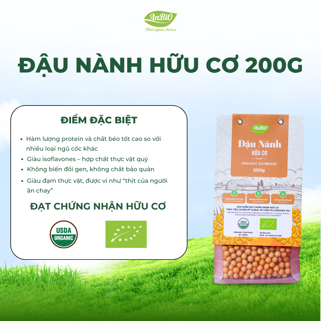 Đậu nành hữu cơ Anbio 200g