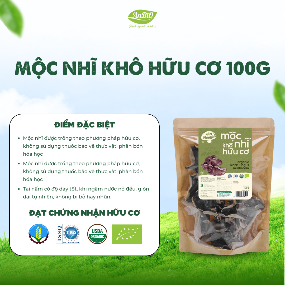 Mộc Nhĩ Khô - Organic - (Gói)