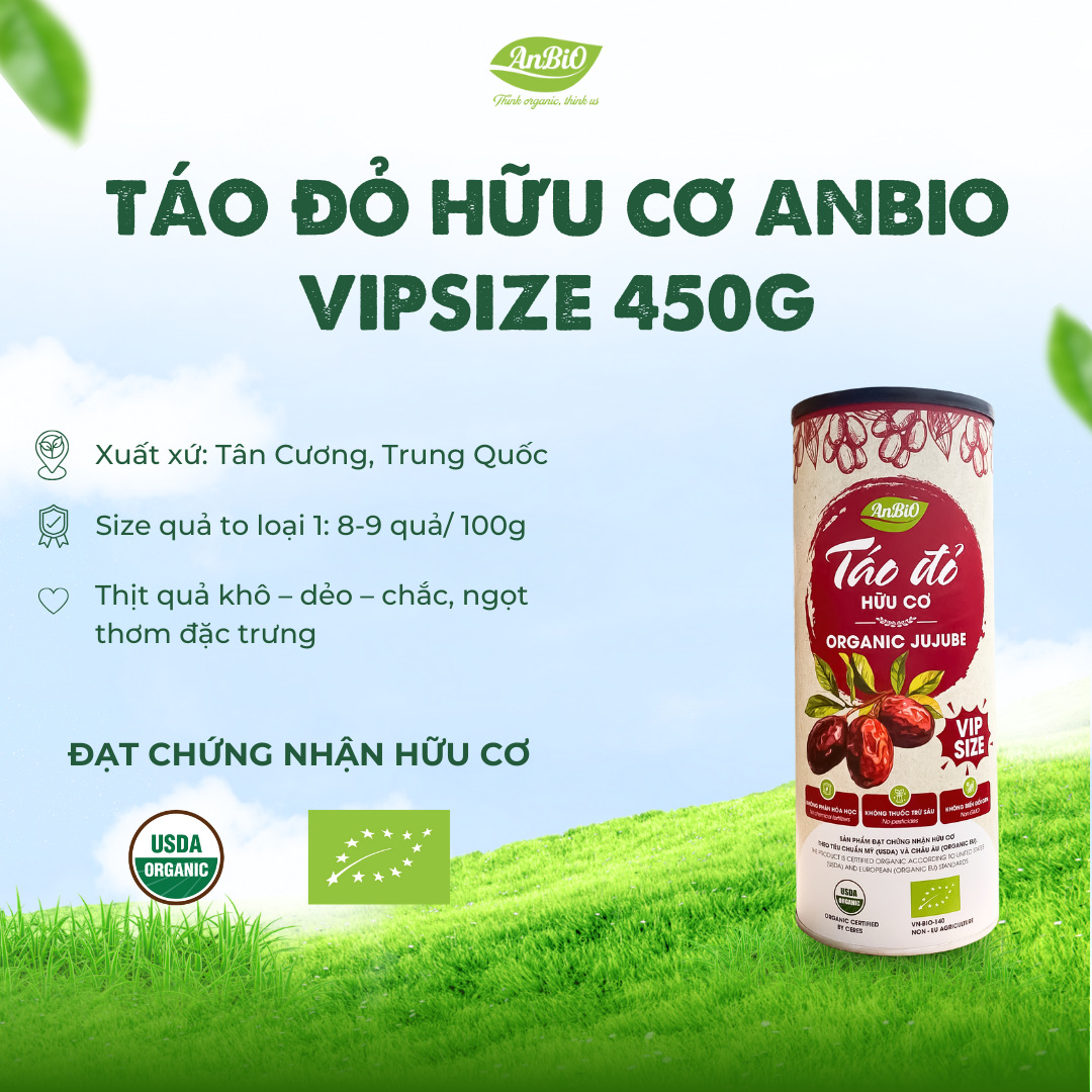 Táo đỏ hữu cơ Anbio SIZE VIP 450g
