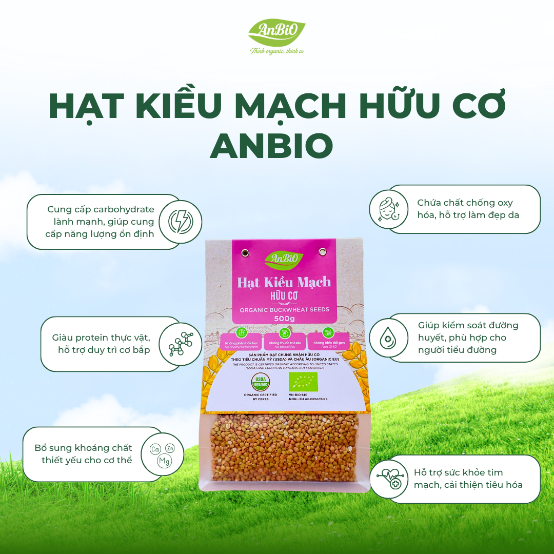 Hạt kiều mạch hữu cơ AnBiO 500g