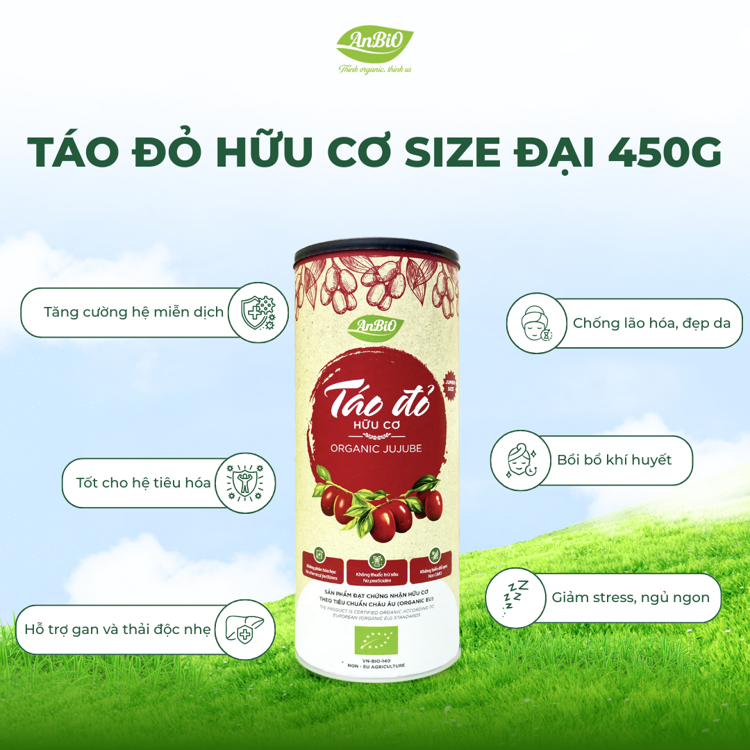 Táo đỏ hữu cơ 450g size đại