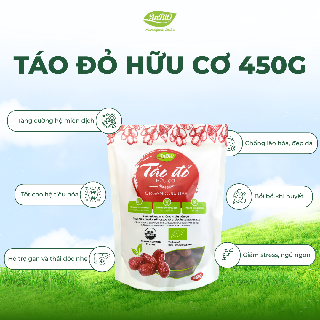 Táo đỏ hữu cơ Anbio 450g