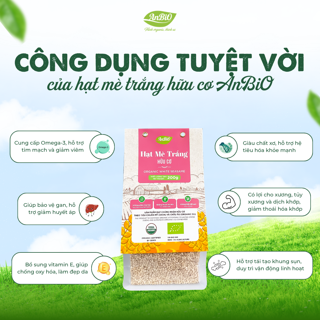 Mè trắng hữu cơ Anbio 200g