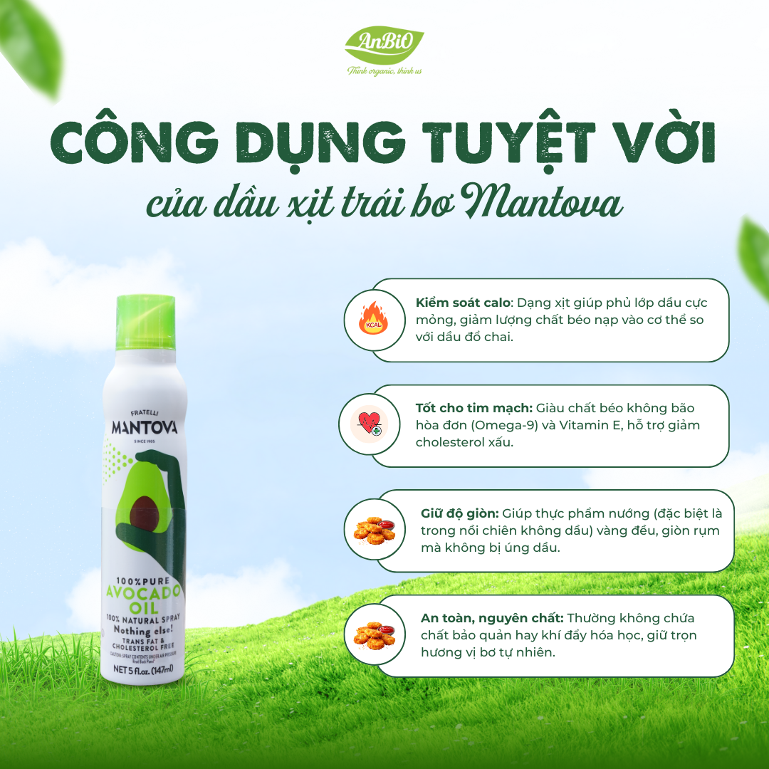 Mantova Dầu xịt trái bơ 147ml