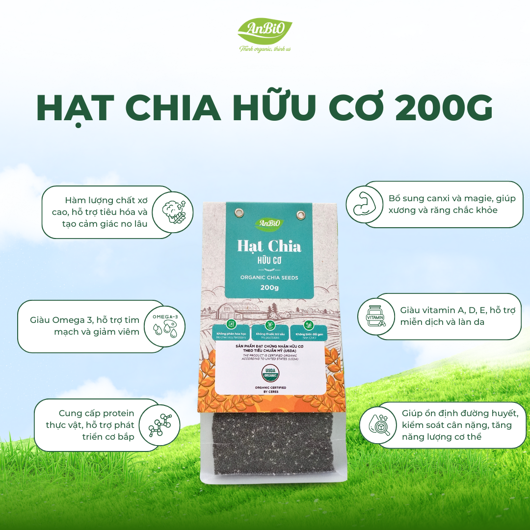 Hạt chia hữu cơ AnBio 200g