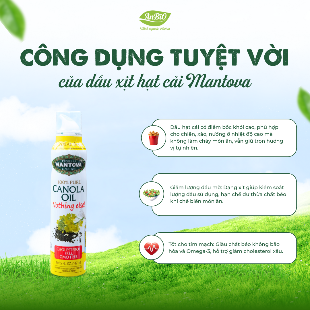 Mantova Dầu xịt hạt cải 147ml