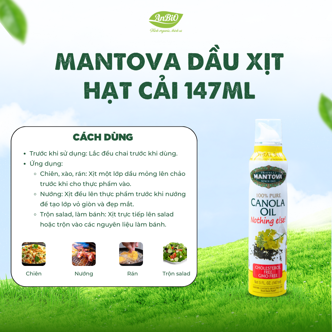 Mantova Dầu xịt hạt cải 147ml