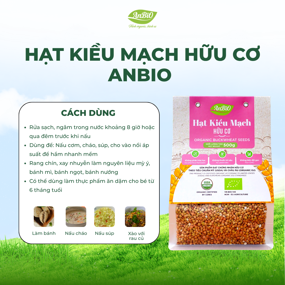 Hạt kiều mạch hữu cơ AnBiO 500g