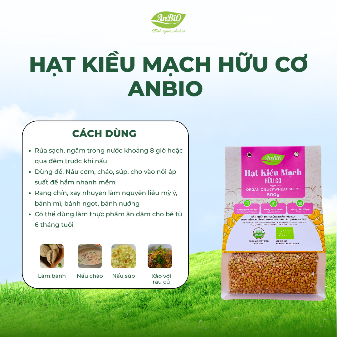 Hạt kiều mạch hữu cơ AnBiO 500g