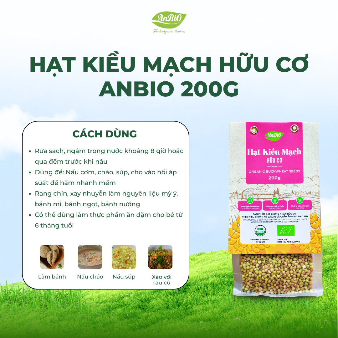 Hạt kiều mạch hữu cơ AnBio 200g