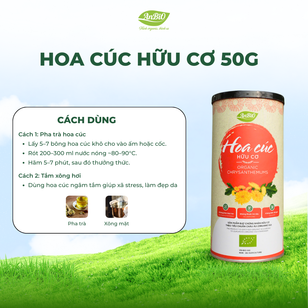 Trà hoa cúc hữu cơ Anbio 50g