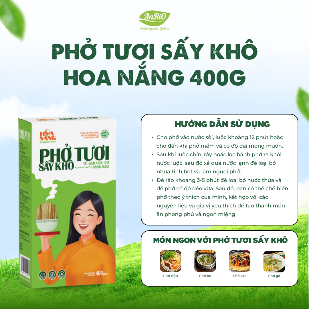 Phở tươi sấy khô Hoa Nắng 400g
