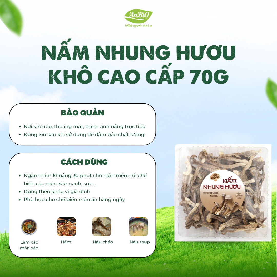 Nấm nhung hươu 70g (Gói)