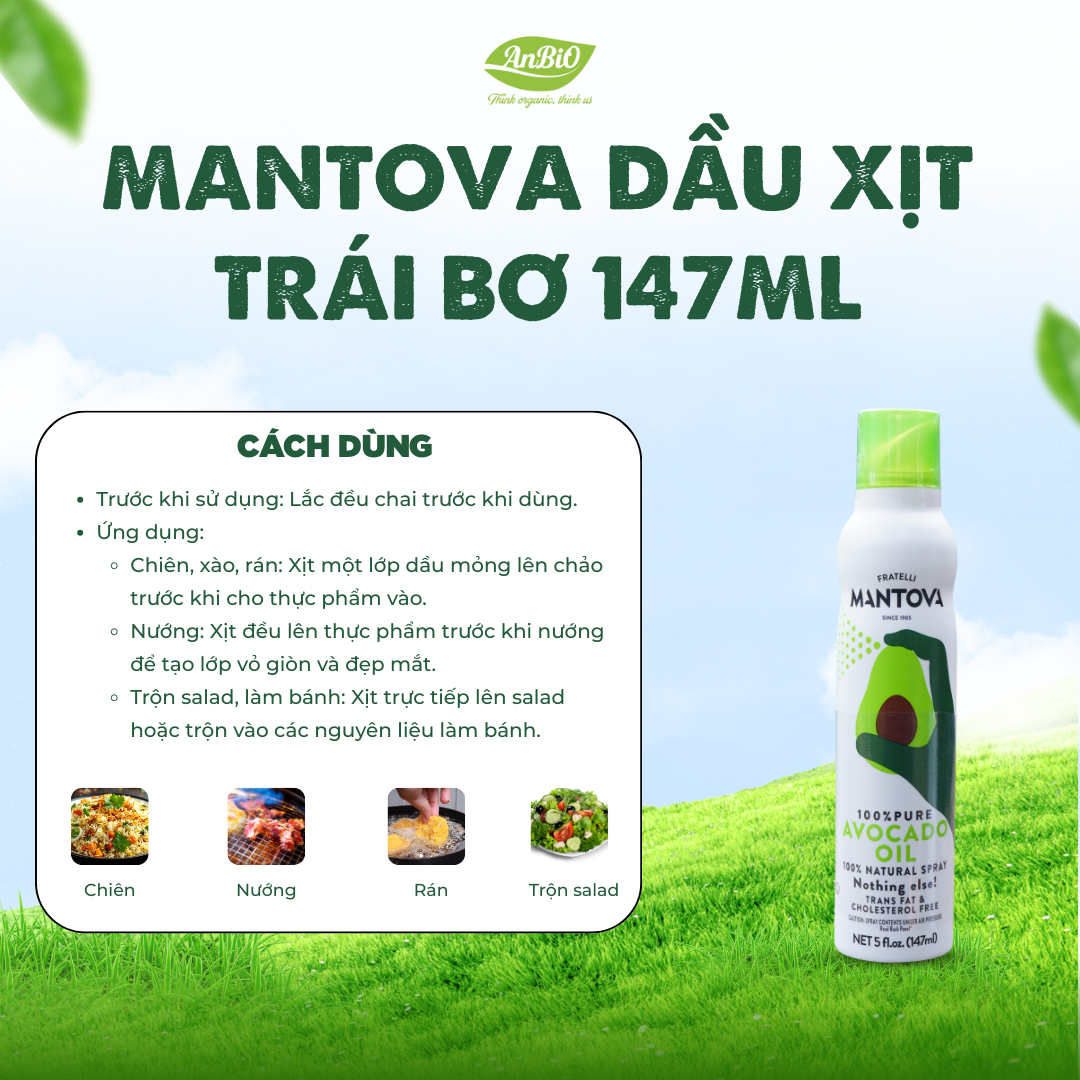 Mantova Dầu xịt trái bơ 147ml