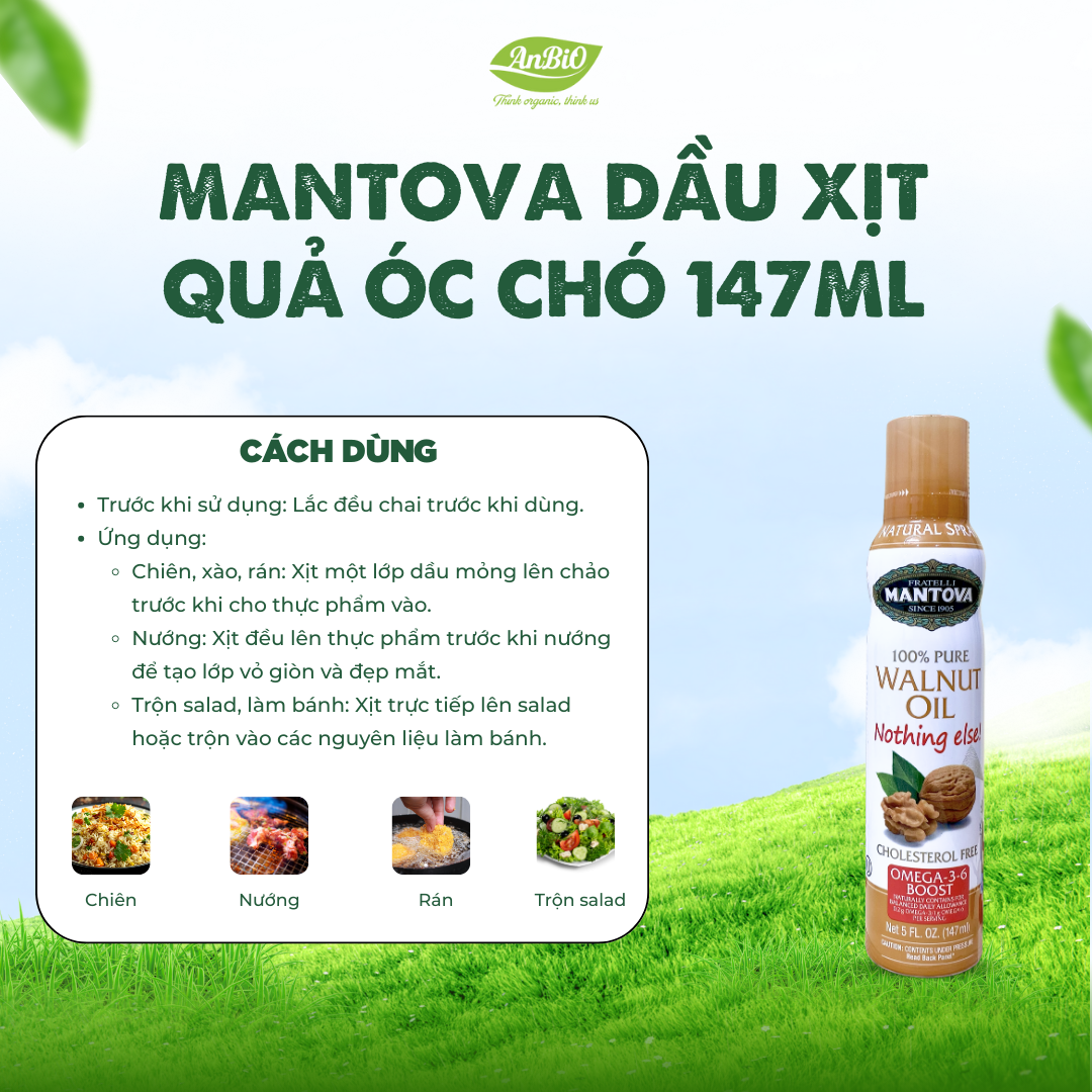 Mantova Dầu xịt quả óc chó 147ml