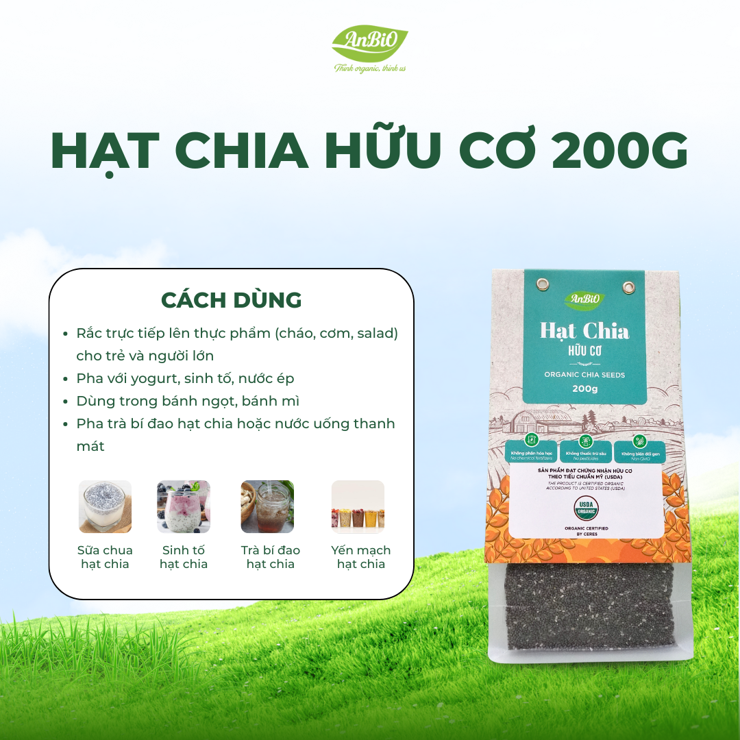 Hạt chia hữu cơ AnBio 200g