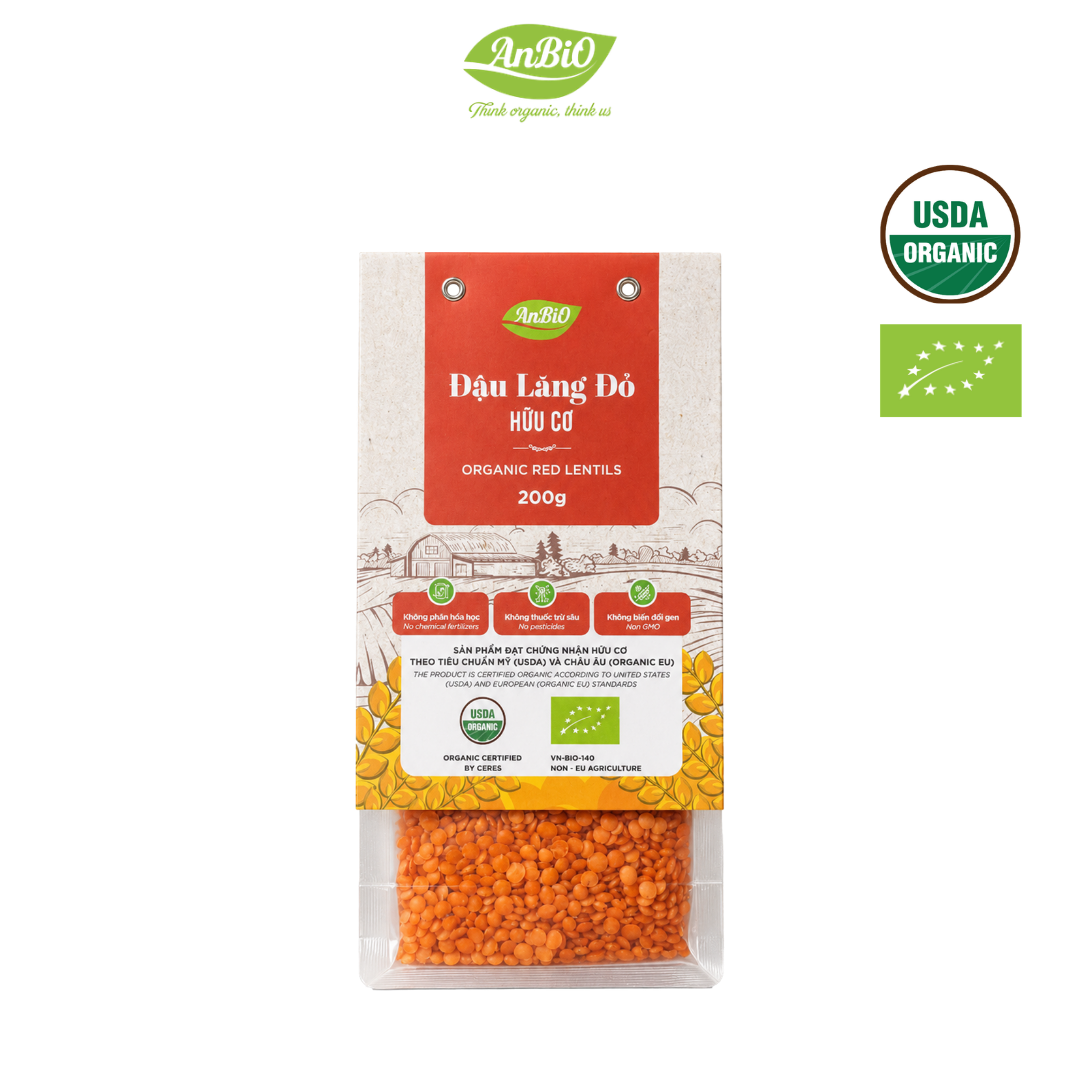 Đậu lăng đỏ hữu cơ Anbio 200g