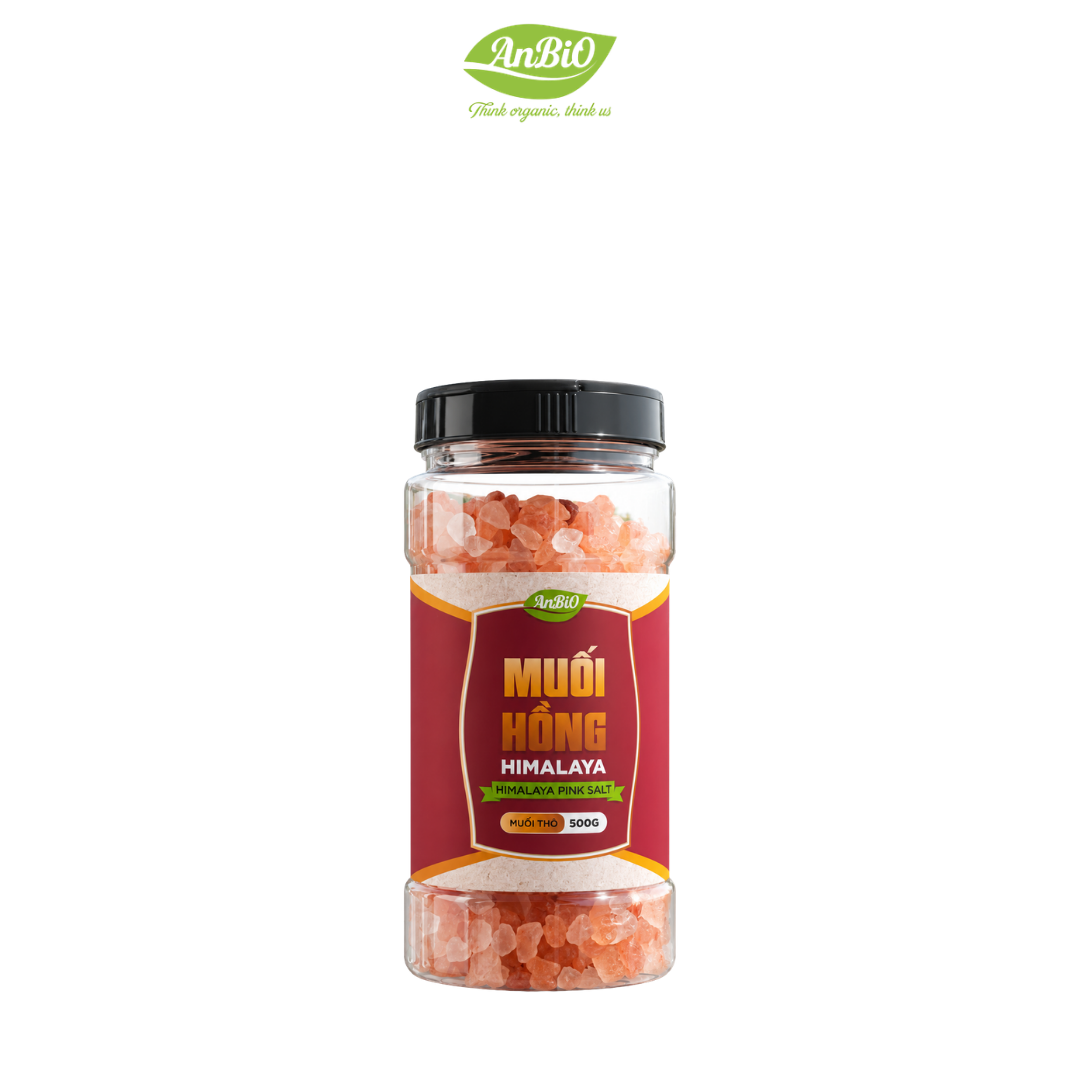 Muối hồng Himalaya Anbio dạng thô 500g