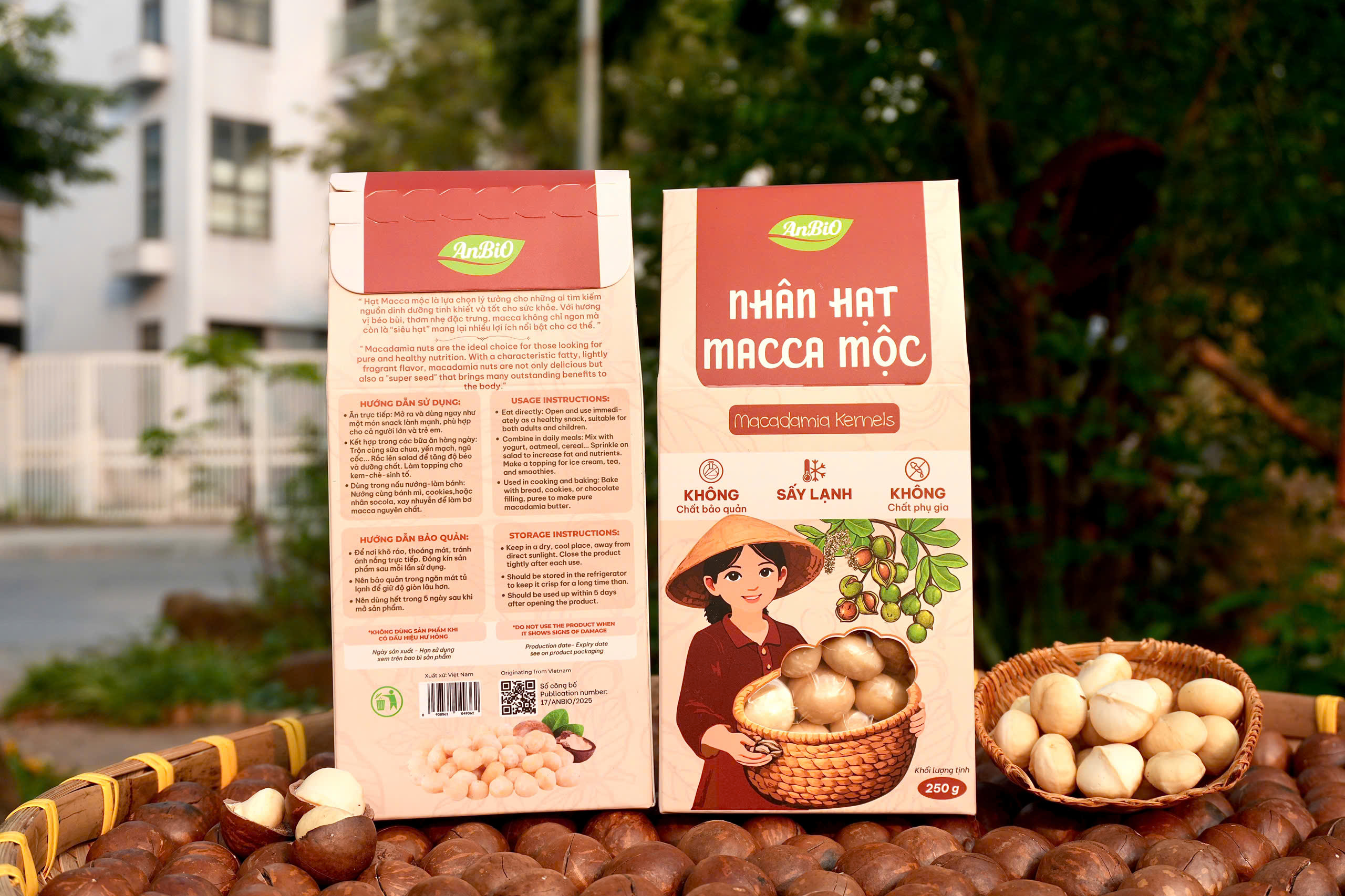 Nhân hạt Macca Mộc Anbio (Gói 250g)