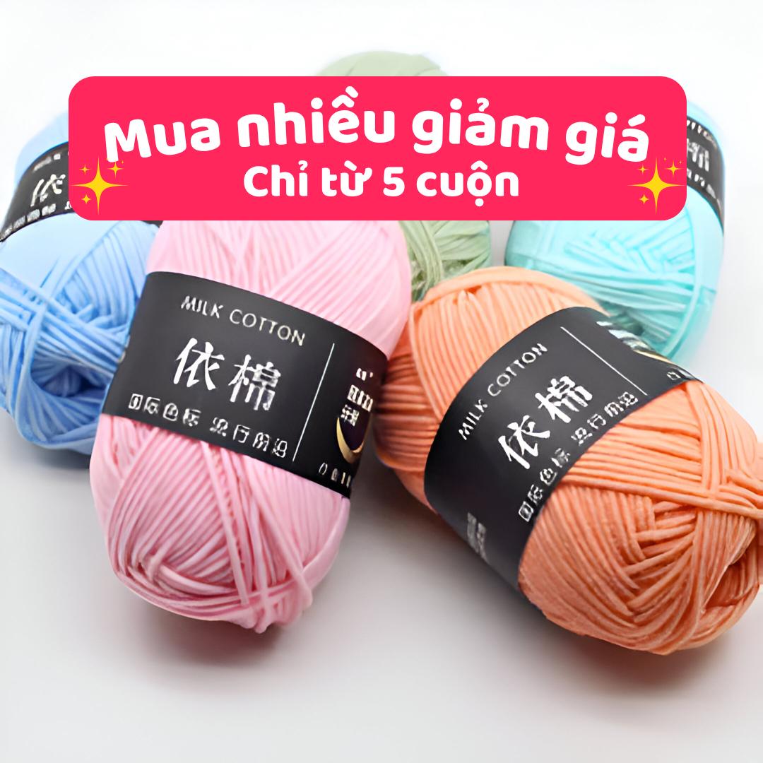 Len Milk Cotton Mác Đen 50gram