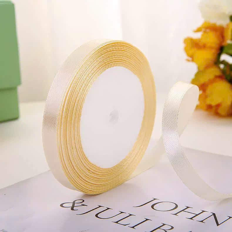 [Bông bán len] Ruy băng lụa Satin thắt nơ buộc tóc - Gói quà babytree cuộn dài 22m hoa tặng mẹ