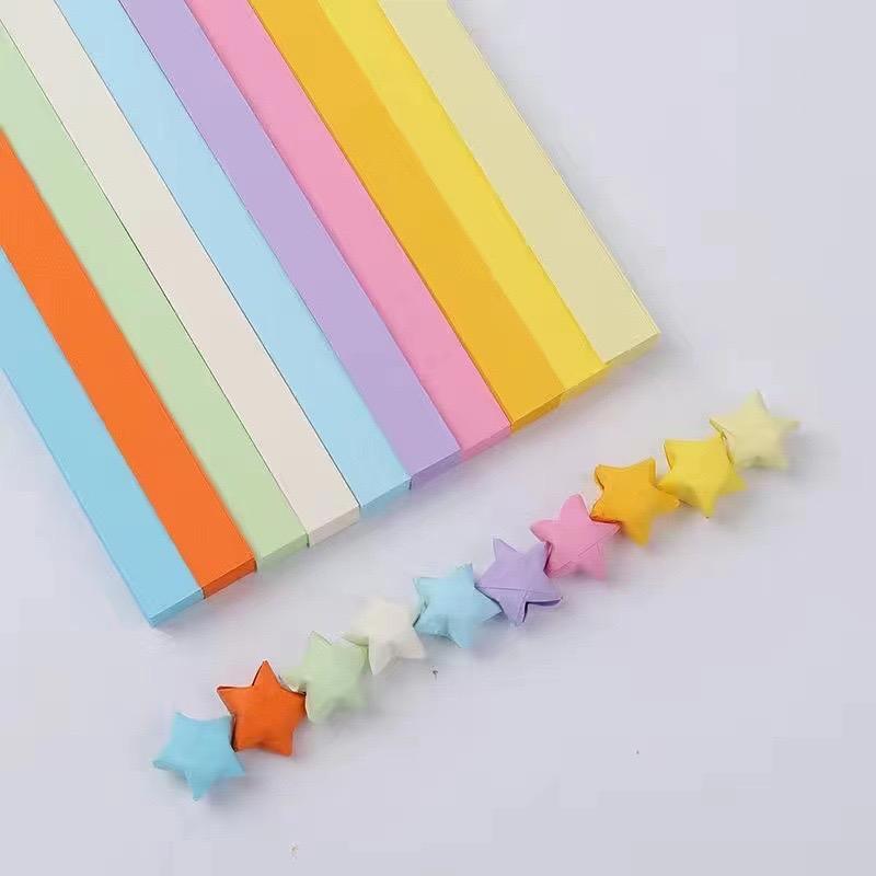 [Bông bán len] Giấy gấp sao xinh xắn nhiều chủ đề phát quang