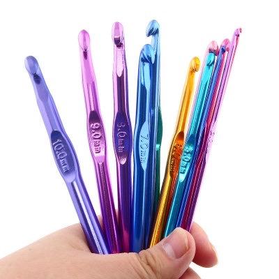 [Bông bán Len] Móc len nhôm nhiều màu đa năng moc lenco bộ  dụng cụ móc crochet