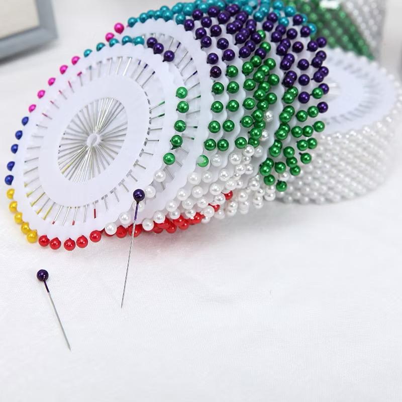 [Bông bán len] Kim định vị cố định len vải - Vỉ 40 chiếc cho thêu và may