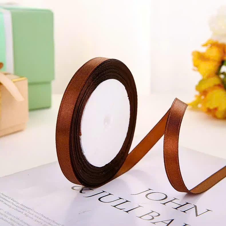 [Bông bán len] Ruy băng lụa Satin thắt nơ buộc tóc - Gói quà babytree cuộn dài 22m hoa tặng mẹ
