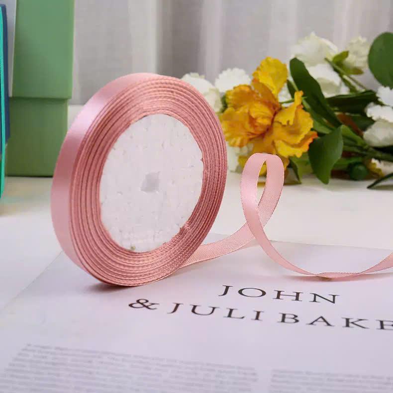 [Bông bán len] Ruy băng lụa Satin thắt nơ buộc tóc - Gói quà babytree cuộn dài 22m hoa tặng mẹ