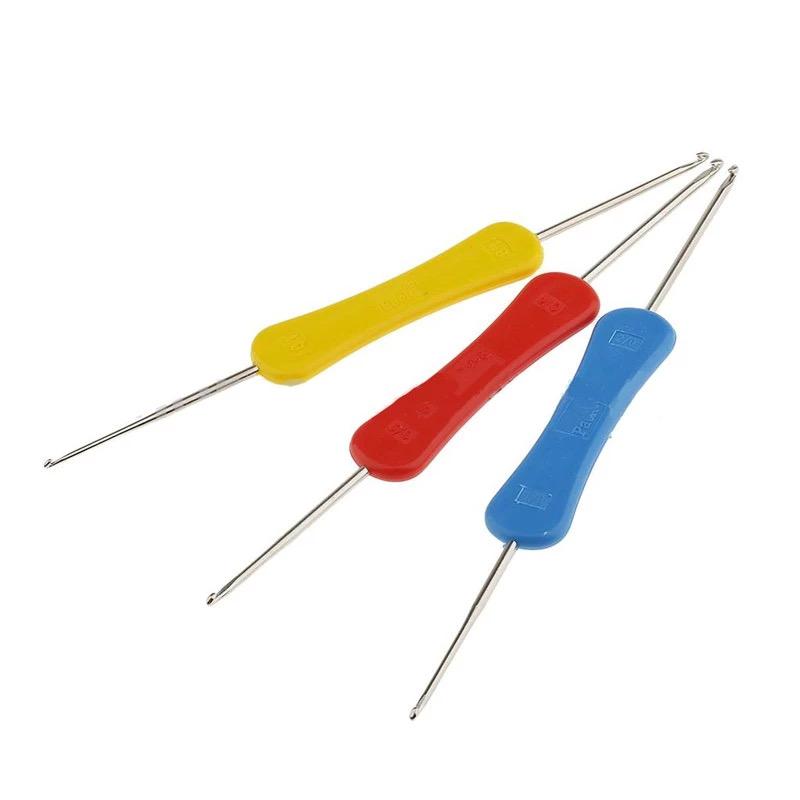 [Bông bán Len] Kim móc len 2 đầu-Kim móc khăn,móc áo,móc gấu,... số 1 sợi bộ  dụng Diy crochet hook