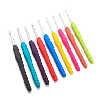 [Bống bán len] Kim móc len kim loại cán dẻo Diy kim  móc khăn  len bộ  dụng crochet hook