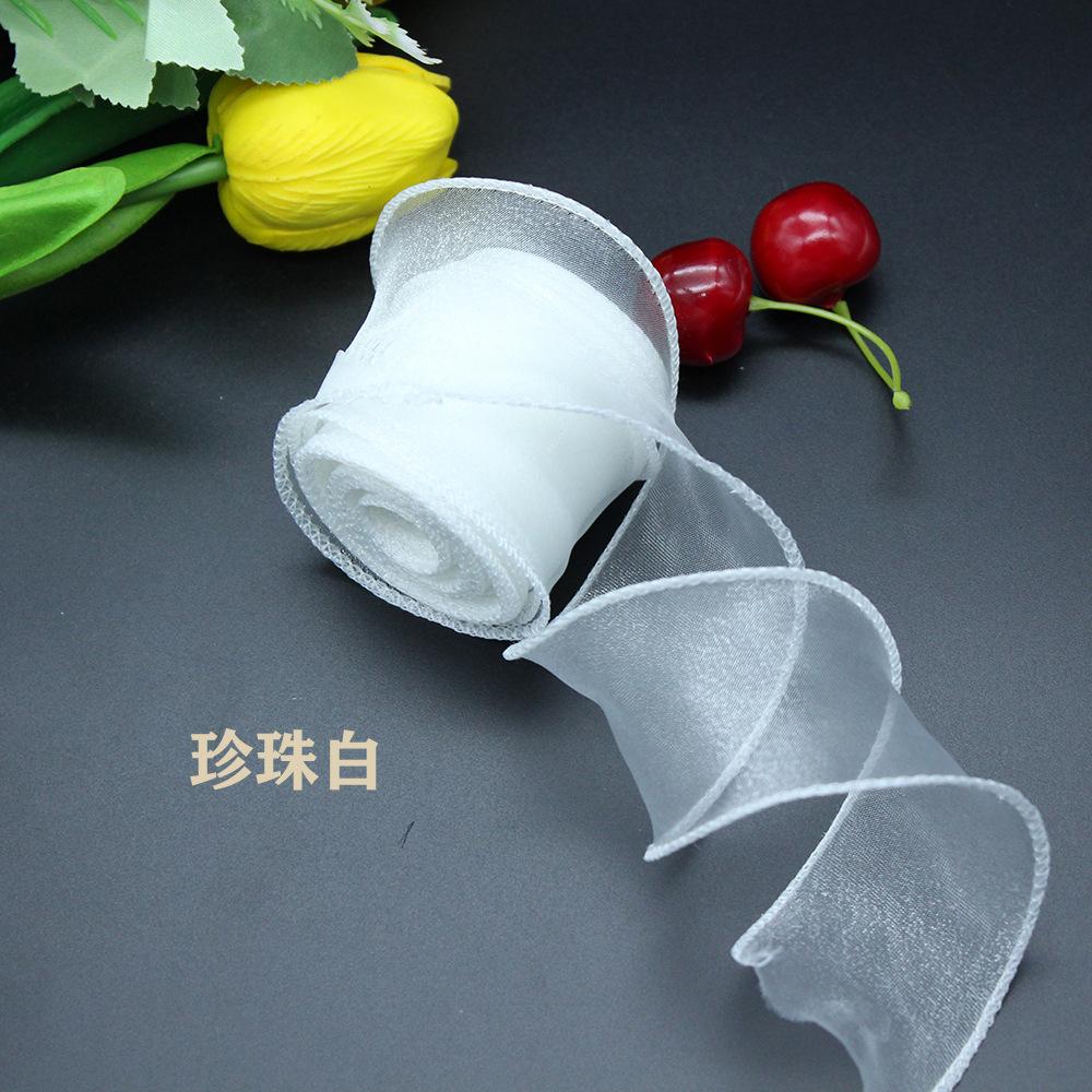 [Bông bán Len] Cuộn Ruy Băng Đuôi Cá bản 4cm ruy băng voan viền sóng biển trang trí bánh sinh nhật, bó hoa tặng mẹ