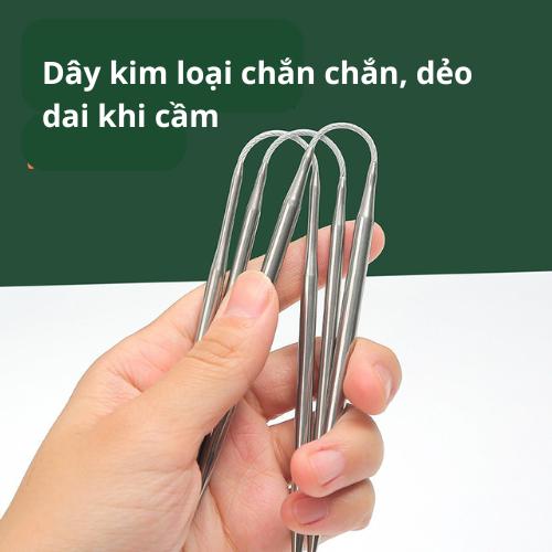 [Bông bán Len] Kim Đan Vòng Nhỏ Inox – Đan Tất, Bo Viền, Đồ Sơ Sinh (Ưu Tiên Bộ 3 Chiếc)