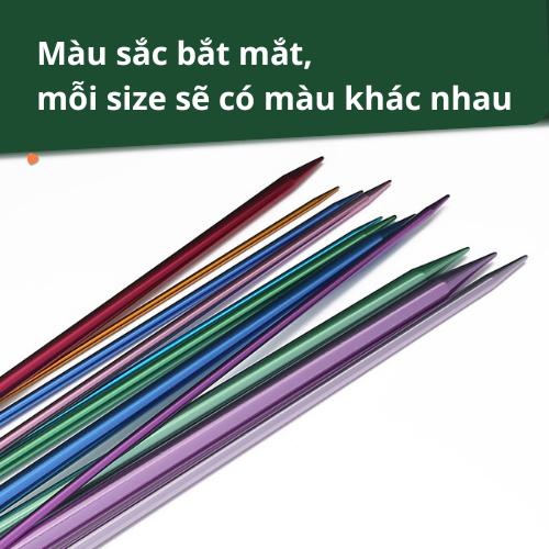 [Bông bán Len] Kim Đan Inox Màu Sắc Bắt Mắt – Đan Khăn, Áo Len, Phụ Kiện Handmade