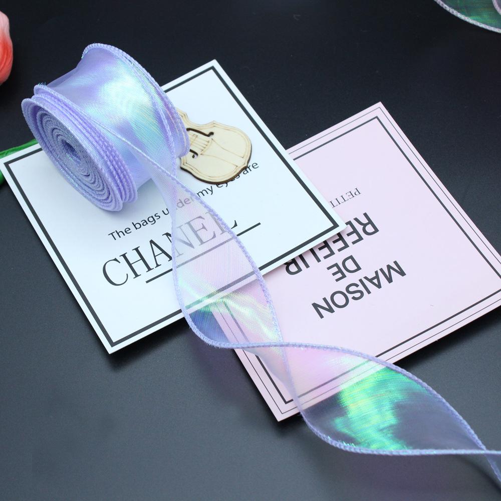 [Bông bán Len] Cuộn Ruy Băng Đuôi Cá bản 4cm ruy băng voan viền sóng biển trang trí bánh sinh nhật, bó hoa tặng mẹ