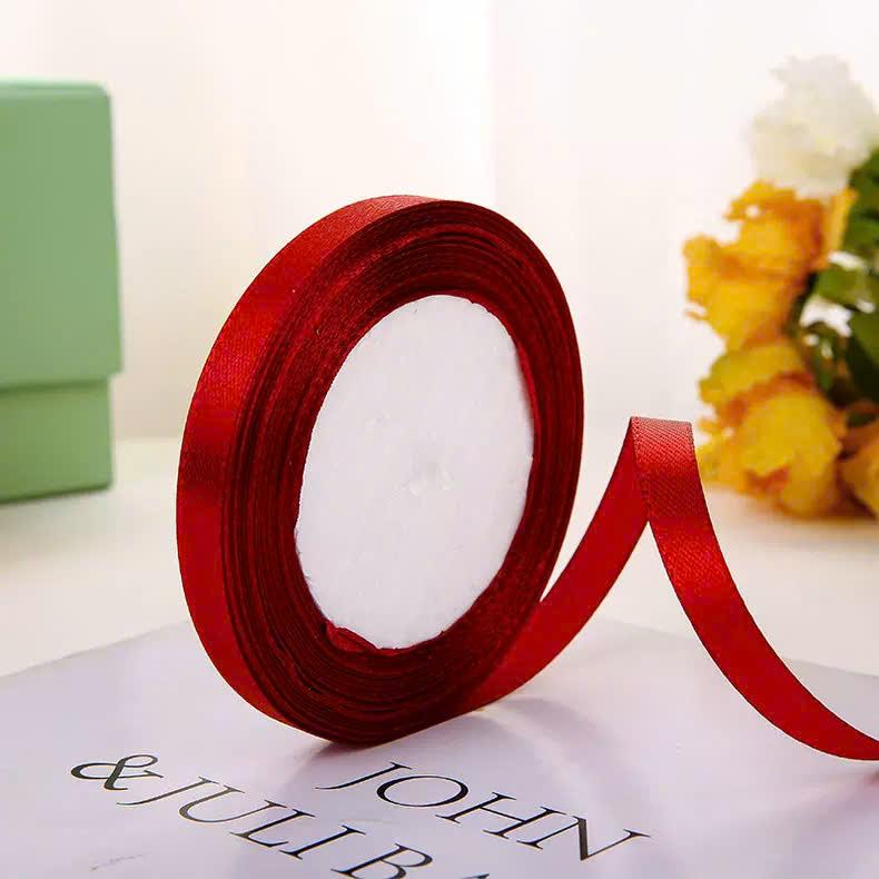 [Bông bán len] Ruy băng lụa Satin thắt nơ buộc tóc - Gói quà babytree cuộn dài 22m hoa tặng mẹ